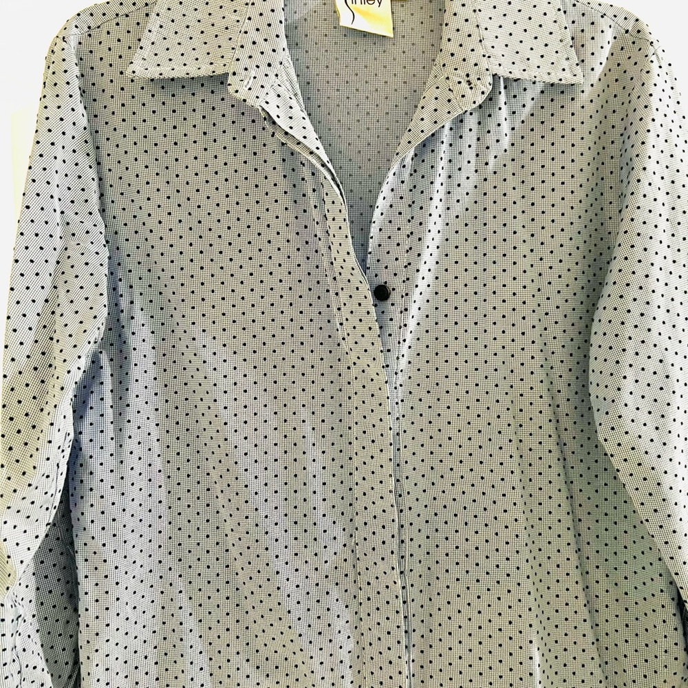 Finley Double Sided Button Down Collard Shirt Wit… - image 4